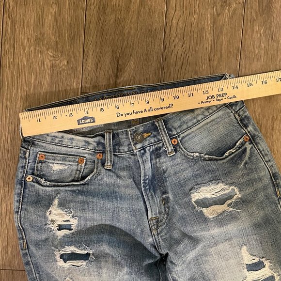 American Eagle Men's Jeans Size 28x32 Slim Starlight Distressed Blue Jeans Denim - Picture 6 of 8